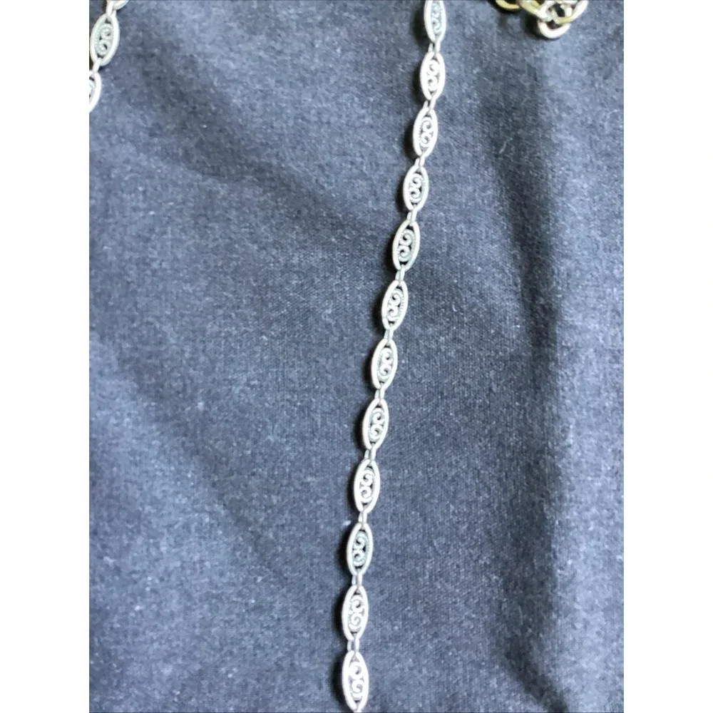 Vtg Mary DeMarco La Contessa Cat Pendant Necklace Rare Hand Clasp Pewter Signed